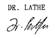 Dr. Lathe Unterschrift